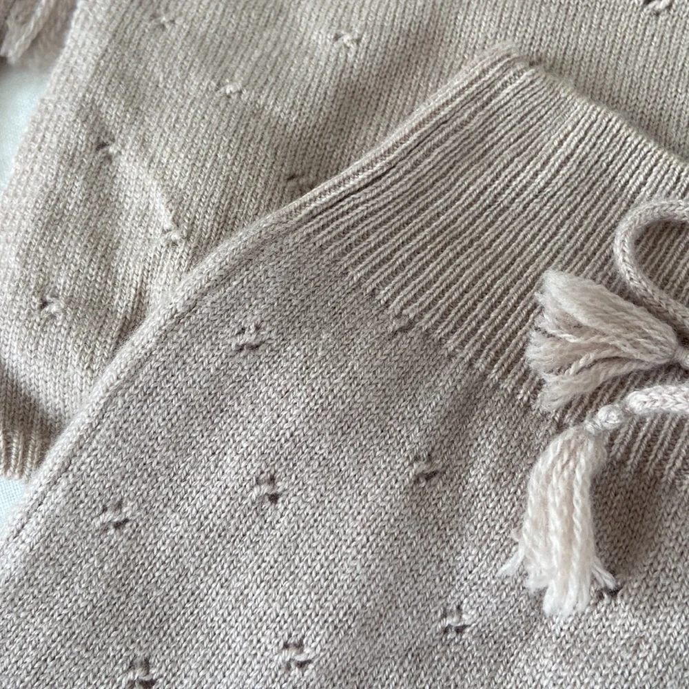 Cozy Knit Kids Matching Set - Cream - Picture 3 of 9